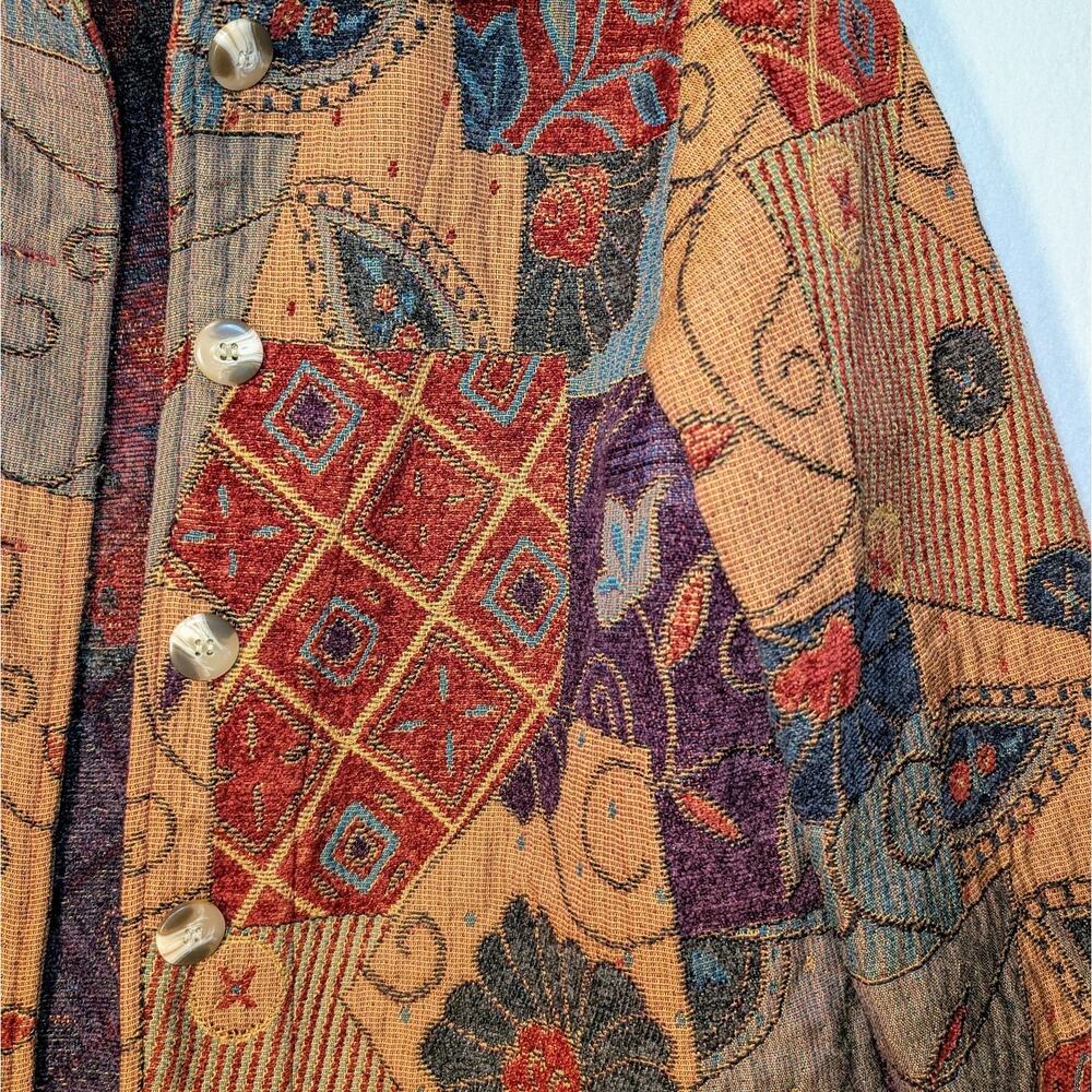 Coldwater Creek Patchwork Tapestry Jacket Blazer … - image 3